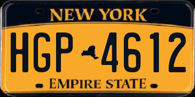 NY license plate HGP4612