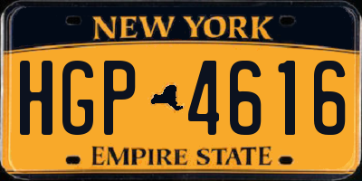 NY license plate HGP4616