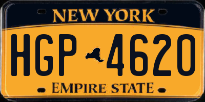 NY license plate HGP4620