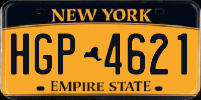 NY license plate HGP4621