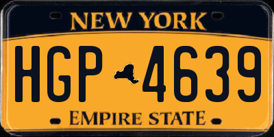 NY license plate HGP4639