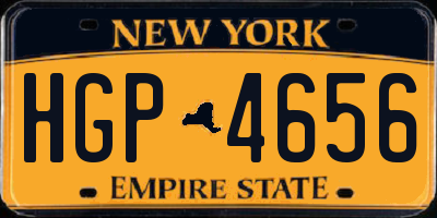 NY license plate HGP4656