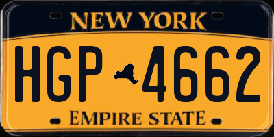 NY license plate HGP4662