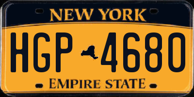 NY license plate HGP4680