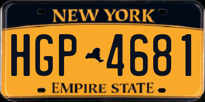 NY license plate HGP4681