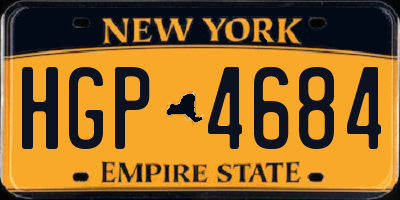 NY license plate HGP4684