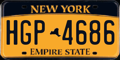 NY license plate HGP4686