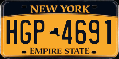 NY license plate HGP4691