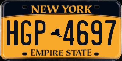 NY license plate HGP4697