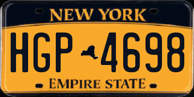 NY license plate HGP4698