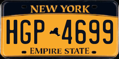 NY license plate HGP4699