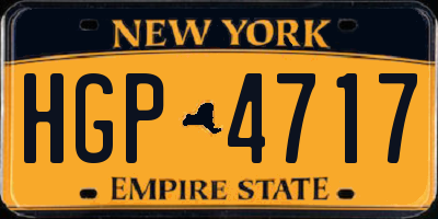 NY license plate HGP4717