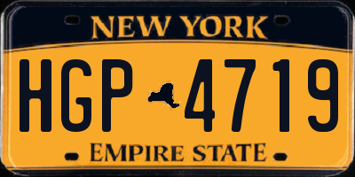 NY license plate HGP4719