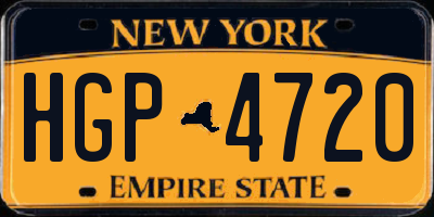 NY license plate HGP4720