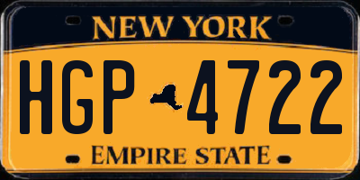 NY license plate HGP4722