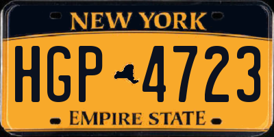 NY license plate HGP4723