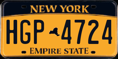 NY license plate HGP4724