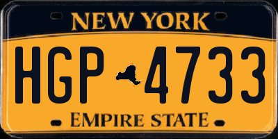 NY license plate HGP4733