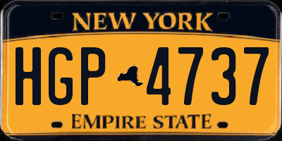 NY license plate HGP4737