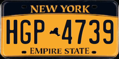 NY license plate HGP4739