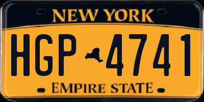 NY license plate HGP4741