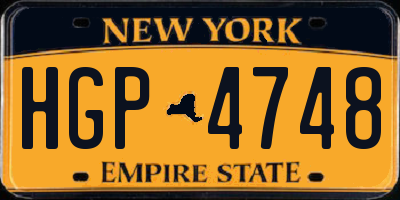 NY license plate HGP4748