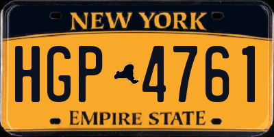 NY license plate HGP4761