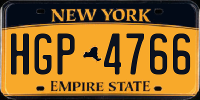 NY license plate HGP4766