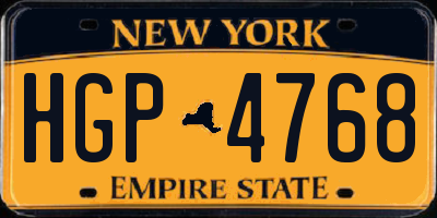 NY license plate HGP4768