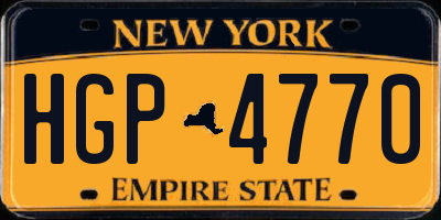 NY license plate HGP4770