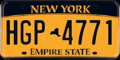 NY license plate HGP4771