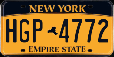 NY license plate HGP4772