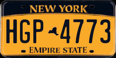 NY license plate HGP4773