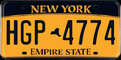 NY license plate HGP4774