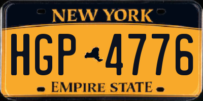 NY license plate HGP4776