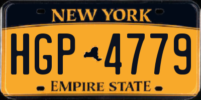 NY license plate HGP4779