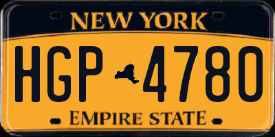 NY license plate HGP4780