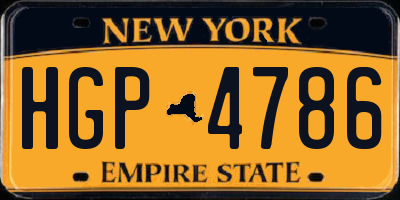 NY license plate HGP4786