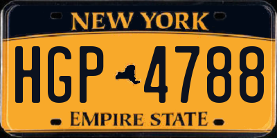 NY license plate HGP4788