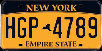 NY license plate HGP4789