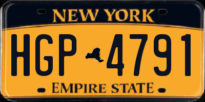 NY license plate HGP4791