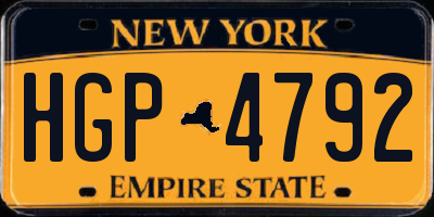 NY license plate HGP4792