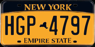 NY license plate HGP4797