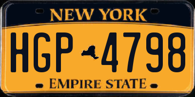 NY license plate HGP4798