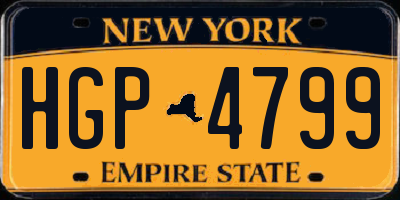 NY license plate HGP4799