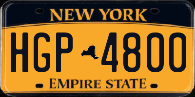 NY license plate HGP4800