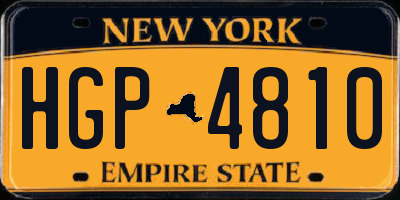 NY license plate HGP4810