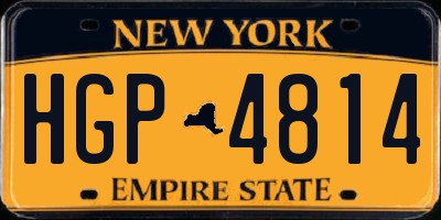 NY license plate HGP4814