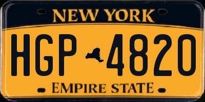 NY license plate HGP4820