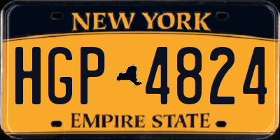 NY license plate HGP4824